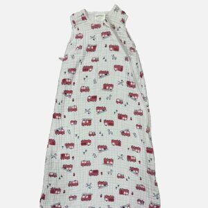 Perlimpinpin Cotton Muslin Sleep Sack 0.7 TOG Fire Trucks (18-36M)